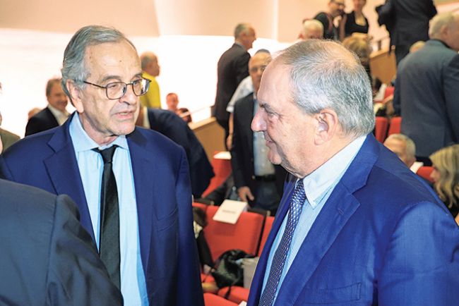 Κώστας Καραμανλής και Αντώνης Σαμαράς σε εκδήλωση