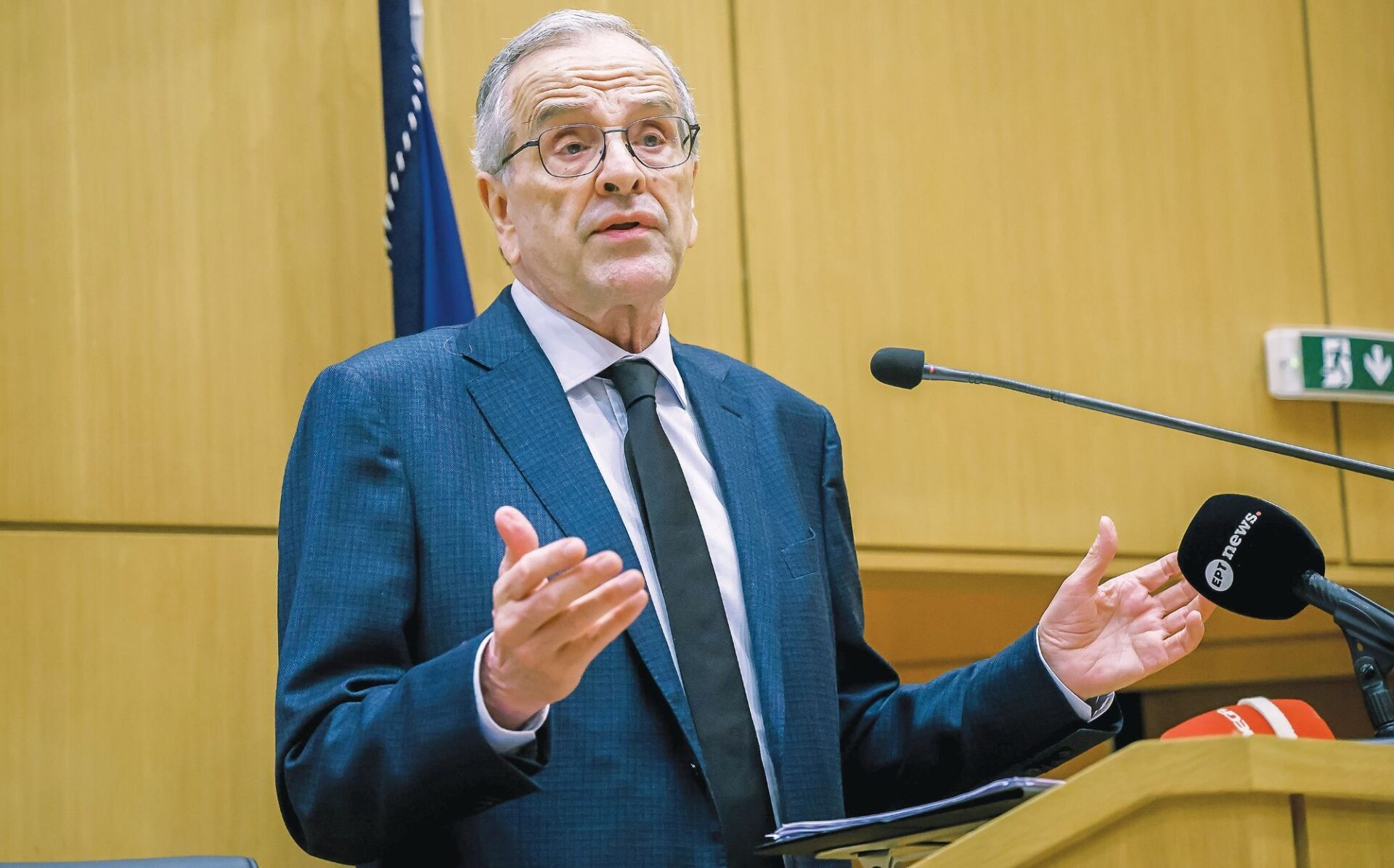 Ο Αντώνης Σαμαράς σε δημόσια ομιλία στην Κρήτη